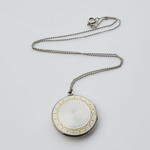 Silver and Enamel Locket