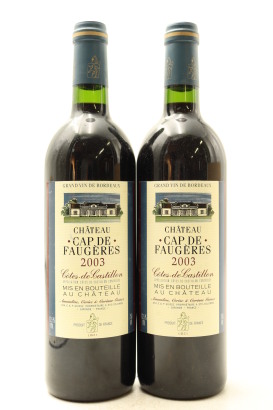 (2) 2003 Chateau Cap de Faugeres, Castillon Cotes de Bordeaux
