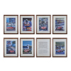 Eight Framed Limited Edition 65/200 prints of Gilles Villeneuve in action by Anontio de Giusti 