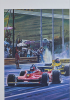 Eight Framed Limited Edition 65/200 prints of Gilles Villeneuve in action by Anontio de Giusti  - 9