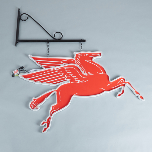 Double-Sided Reproduction of the Iconic Mobil Gas ‘Flying Red Horse’ Light