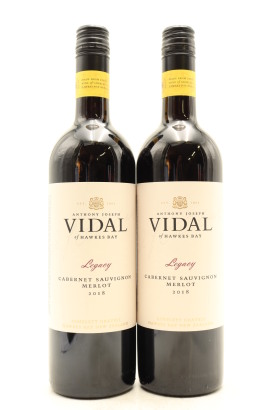 (2) 2018 Vidal Legacy Cabernet Merlot, Gimblett Gravels [JR17.5]