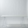 A Michael Draper White Trestle Table - 2