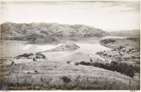 Six Signed Photographs of Akaroa by Whites Aviation C. 1954 