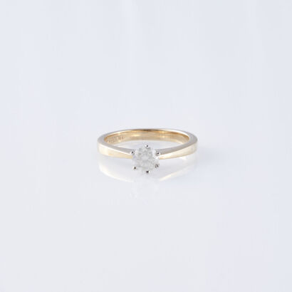 9ct Diamond Solitaire Ring