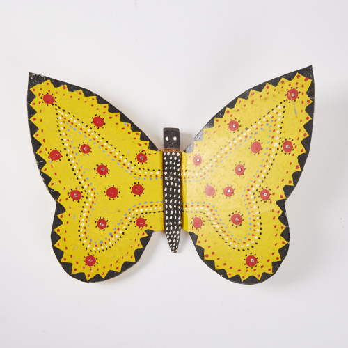 A Hand-Painted Tin Butterfly