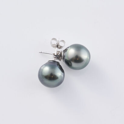 Silver Tahitain Pearl Earrings