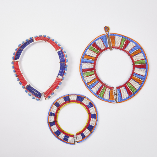 A Collection of Beaded Collar Necklaces 