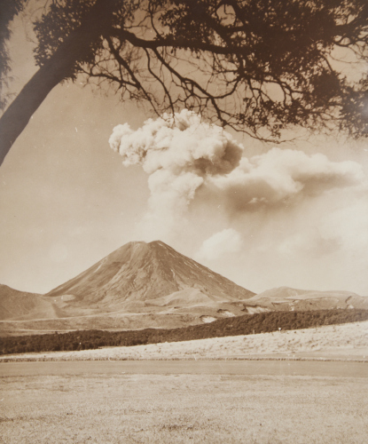 ARTIST UNKNOWN Mt Ngauruhoe Erupting