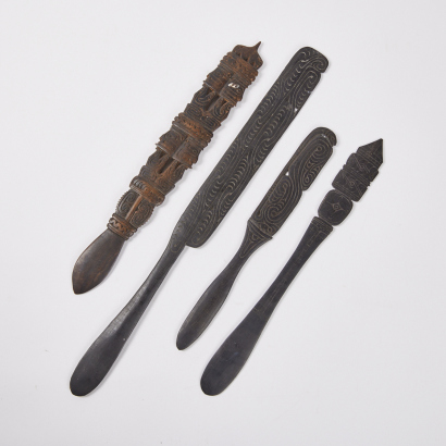 A Collection of Lime Spatulas, Oceania