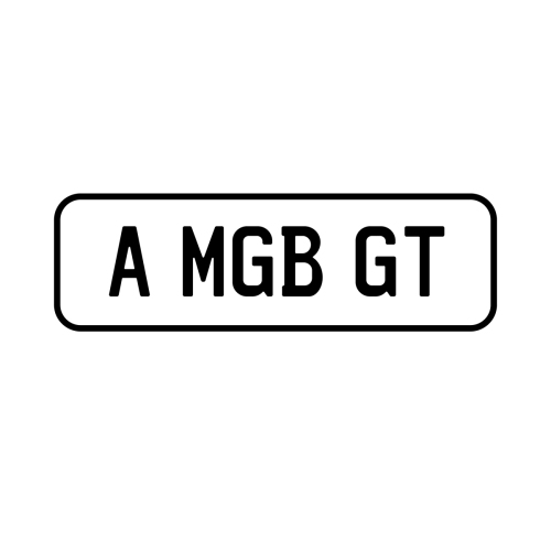 A MGB GT Personalised Plate