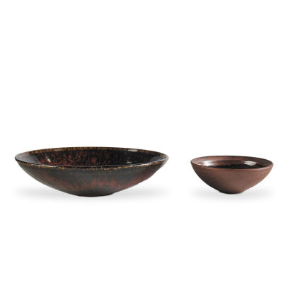 Two Stunning Chun Glaze Bowls by Ian Firth