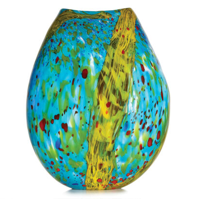 A Very Large Garry Nash Flattened Ovoid Vase