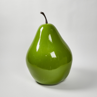 A Large Green Ceramic Pear