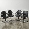 A Set Of Four Wilkhahn FS Line Germany Leather Meeting Chairs