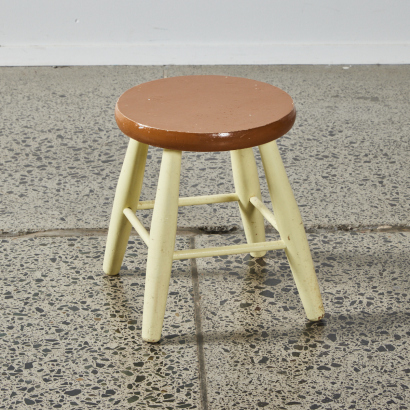 A Small Rustic Wooden Stool