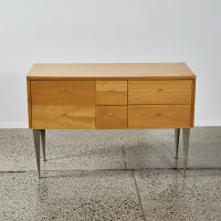 A Set Of Contemporary Danish Drawers With Metal Legs