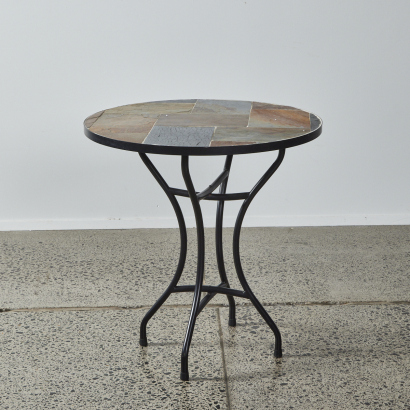 A Mosaic Tile Top Indoor/Outdoor Table