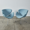 A Pair Of Blue Orange Slice Chairs - 2