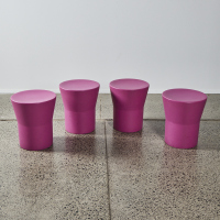 A Collection Of Pink Indoor/Outdoor Stools