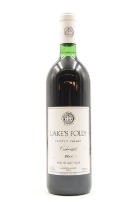 (1) 1988 Lake's Folly Cabernets, Hunter Valley 