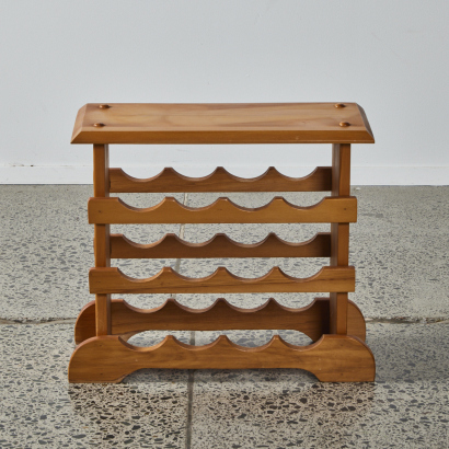 A Solid Rimu Timber 12 Wine Bottle Holder