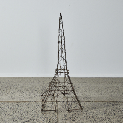 A Metal Eiffel Tower Sculpture