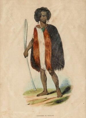 A New Zealand Lithograph ‘Guerrier de Souraki’ (1843)