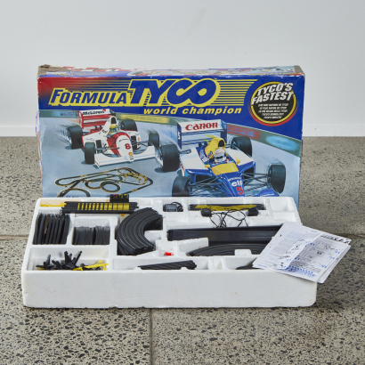 A Vintage Tyco Formula 1 Slot Car Set