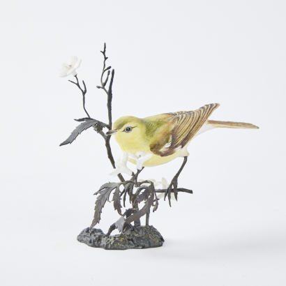 A Royal Worcester Warbler British Birds On Bronze