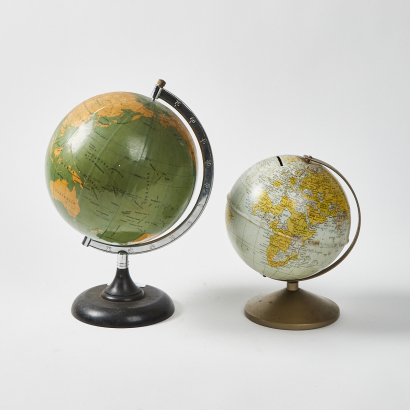 A Pair of Miniature Globes