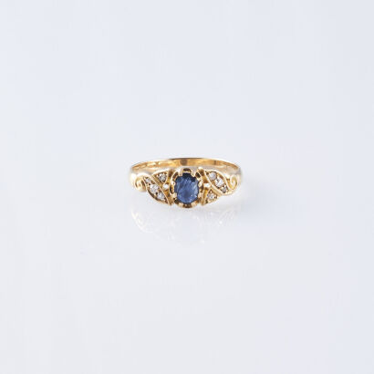 Sapphire and Diamond Ring