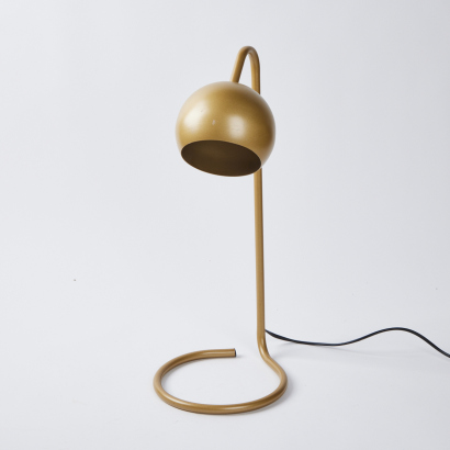 A Brushed Metal Eyeball Lamp