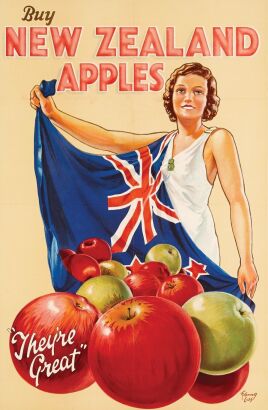 An Edward Cole New Zealand Apples Poster