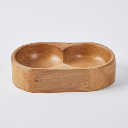 A Hand-Turned New Zealand Rimu Pet Bowl