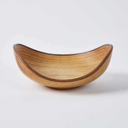 A Hand-Turned Curved New Zealand Ash Bowl