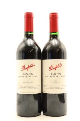 (2) 2000 Penfolds Bin 407 Cabernet Sauvignon, South Australia