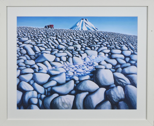 MICHAEL SMITHER Rocks, Tractor & Mountain Print