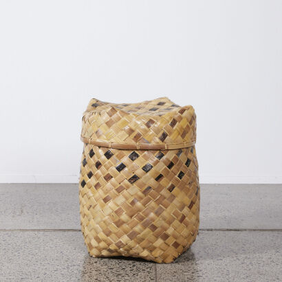 A New Zealand Made Flax Weave Basket