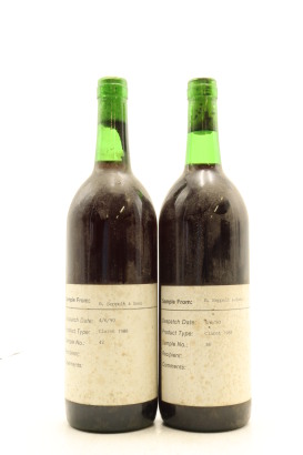 (2) 1988 B. Seppelt & Sons Claret Wine Sample, Australia