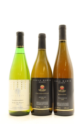 (1) 1991, 1999 & 1999 Villa Maria Brand White Wine Collection, 3 Bottles Sold as One Lot