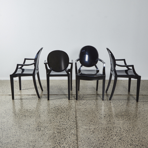 A Set Of Four Kartell Ghost Chairs