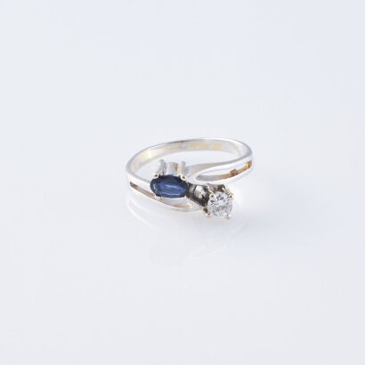 Sapphire and Diamond Ring