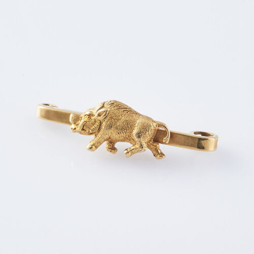 9ct Gold Boar Brooch