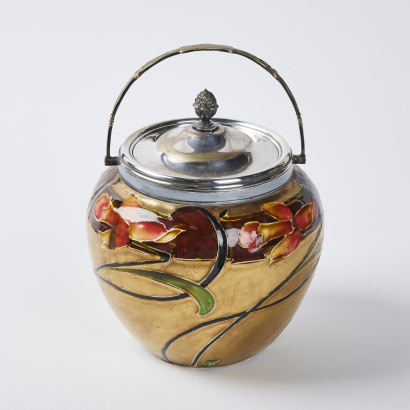 An Art Nouveau Biscuit Barrel