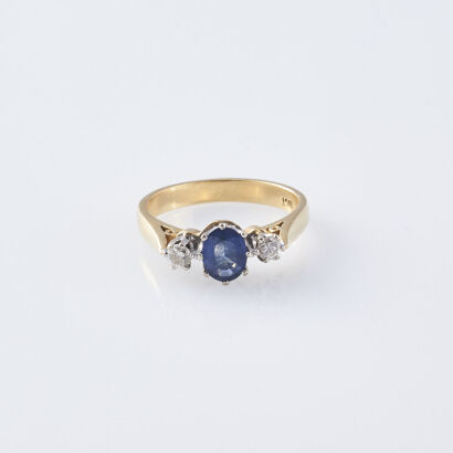 18ct Sapphire and Diamond Ring