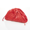 Bottega Veneta Red Intrecciato Leather Mini Pouch Bag