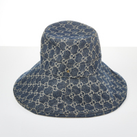 Gucci Denim GG Wide Brim Hat, SIze M