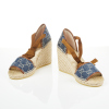 Gucci Denim Espadrille Wedges with Box, SIze 37 1/2