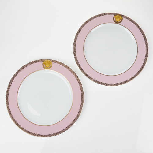 Versace by Rosenthal Set of Two Service Plates (Pink), 31cm